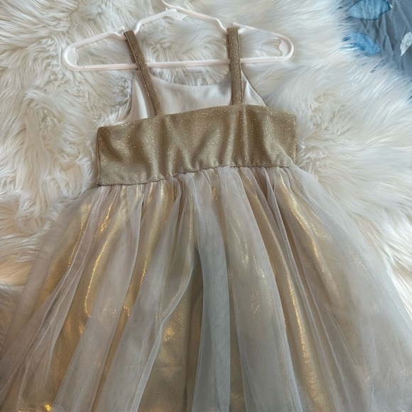 PINK & VIOLET Girls Glitter Knit Gold Ombré Dress sz 3 - Picture 3 of 8